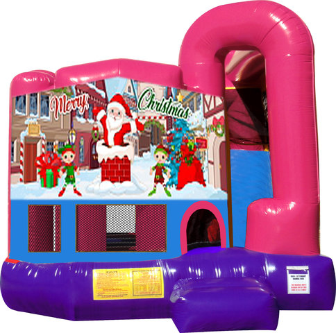 Merry Christmas 4N1 Bounce House Combo (Pink)