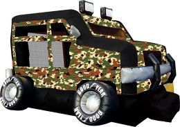 A Military Truck Bounce House 