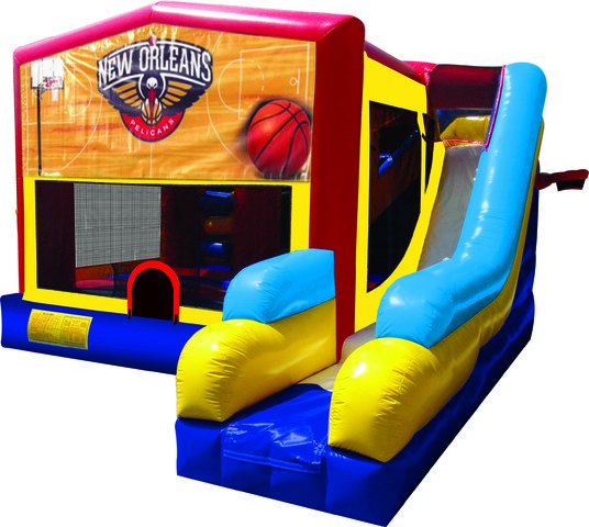 Pelicans Basketball 7N1 Inflatable Combo Fun Jump