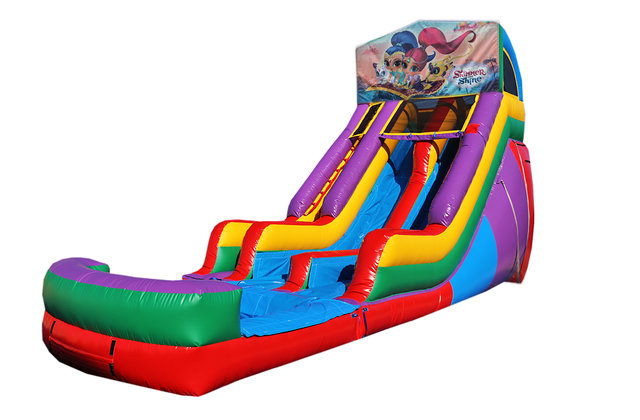 Shimmer and Shine 18' Double Lane Water Slide