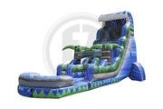 A 22' Tropical Tsunami Water Slide With Pool