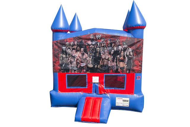 Wrestlers Bounce House With Basketball Goal