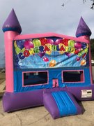 Congratulations Fun Jump (Pink) With Basketball Goal