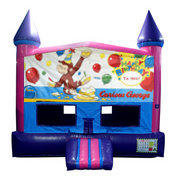 Curious George Birthday Fun Jump With Basketball Goal (Pink)