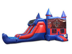 Nola 7' Double Lane Dry Slide With Bounce House