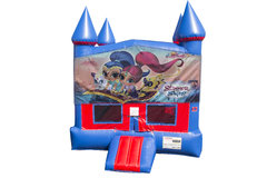 Shimmer and Shine Bounce House With Basketball Goal