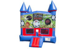 Sports USA Bounce House With Basketball Goal