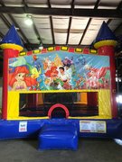 The Little Mermaid Bounce House With Basketball Goal