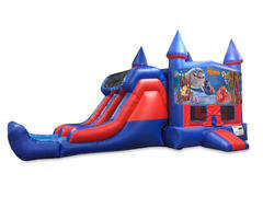 Finding Nemo 7' Double Lane Dry Slide With Bounce House