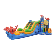 Kahuna Bounce House With Double Lane Slide