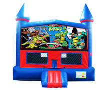 Ninja Turtles Bounce House with Basketball Goal