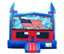United We Stand Bounce House With Basketball Goal
