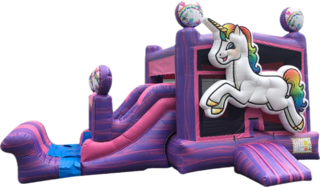 Unicorn Bounce House Combo (WET)