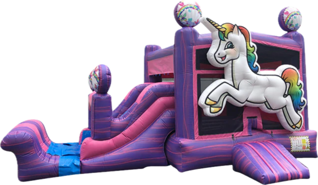 Unicorn Bounce House Combo (WET)