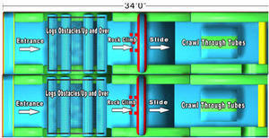 34Ft. Adrenaline Race & Run Obstacle Interactive (both sides)