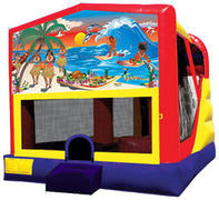 Tropical 4n1 Inflatable bounce house combo