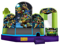 A Ninja Turtles 5in1 Inflatable bounce house combo