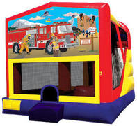 Firemen 4n1 Inflatable bounce house combo