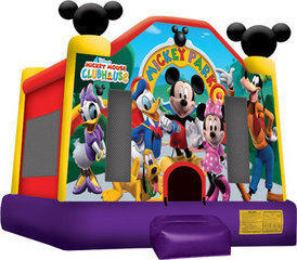 A Mickey Mouse Inflatable bounce house