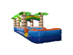 A Tropical Double Lane Inflatable slip n slide