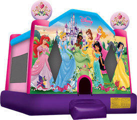 A Disney Princess 2 Inflatable bounce house