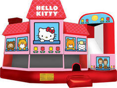 A Hello Kitty 3D 5in1 Inflatable bounce house combo