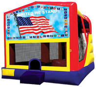 Patriotic 4n1 Inflatable bounce house combo