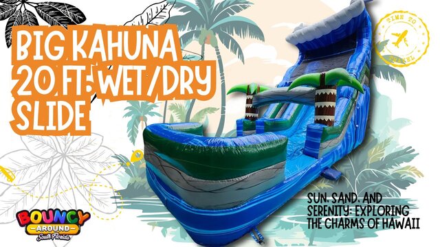 BIG KAHUNA 20 FT WATER SLIDE WITH POOL 