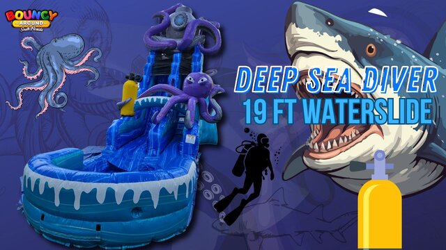 DEEP SEA DIVER 19 FOOT WET/DRY SLIDE W/ POOL