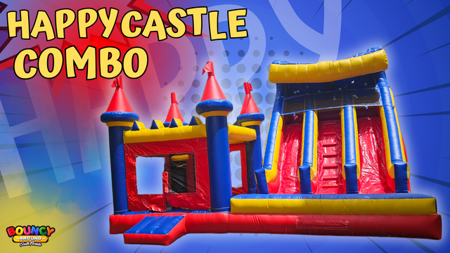 HAPPY CASTLE BOUNCE HOUSE COMBO SLIDE