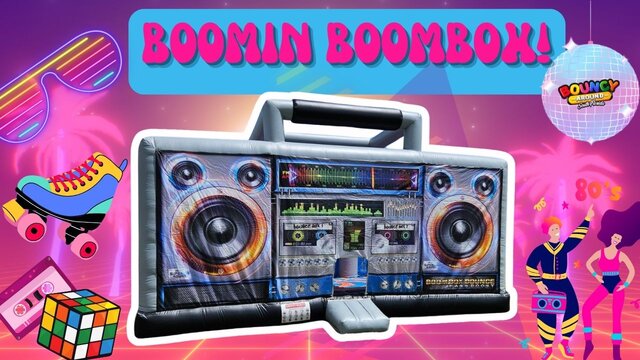 BOOMIN BOX 80'S AND 90'S THEME BOUNCE HOUSE