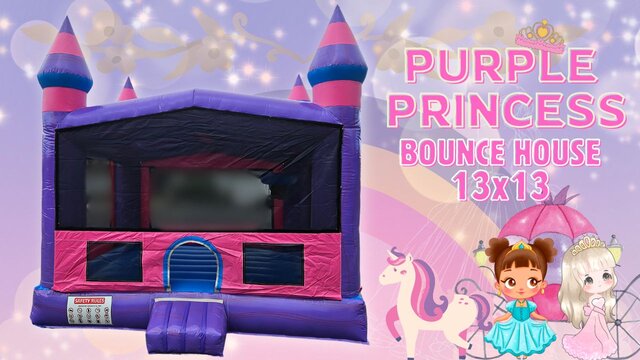 PURPLE PRINCESS BOUNCE HOUSE 13 x 13