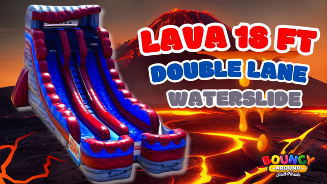 LAVA DOUBLE LANE 18 FT WATER SLIDE