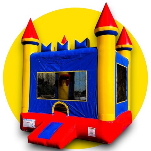 MULTI-COLOR 13  X 13 CASTLE BOUNCE HOUSE