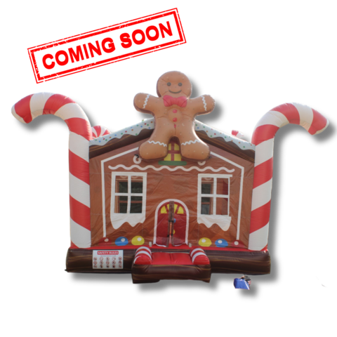 GINGERBREAD AND CANDY CANES CHRISTMAS 13 x 13 BOUNCE HOUSE 