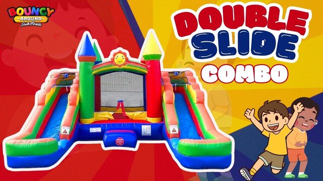 DOUBLE SLIDE COMBO CASTLE (AGES 3-8)