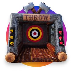 SINGLE LANE AXE THROW INFLATABLE GAME