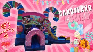 CANDYLAND WET DRY SLIDE BOUNCER COMBO