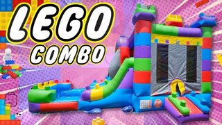 LEGO COMBO WET/DRY SLIDE BOUNCE HOUSE WITH POOL