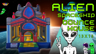 ALIEN SPACESHIP 13 X 13 BOUNCE HOUSE