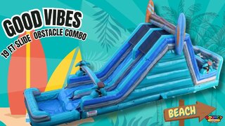 GOOD VIBES 19 FT OBSTACLE SLIDE COMBO (NEW)