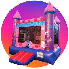 PINK AND PURPLE BOUNCE HOUSE