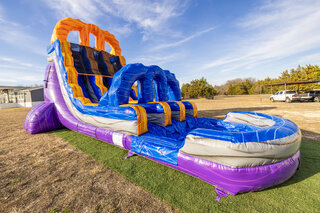 18 Ft Purple Lava Dual Water Slide