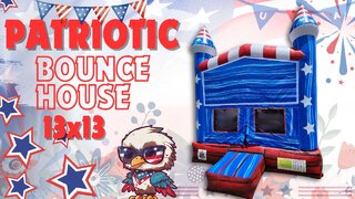 PATRIOTIC BOUNCE HOUSE 13X13 