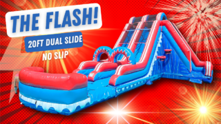 FLASH 20 FT DUAL WATER SLIDE (NO SLIP)