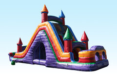 Bounce house with waterslide