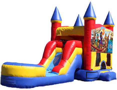 5-in-1 Castle Combo with Slide (Wet) - Pirates