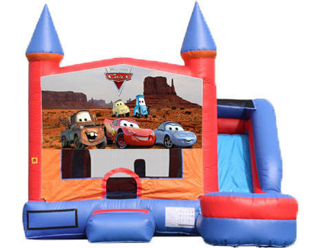 6-in-1 Castle Combo with Slide (Wet) - Cars