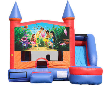 6-in-1 Castle Combo with Slide (Wet) - Tinker Bell