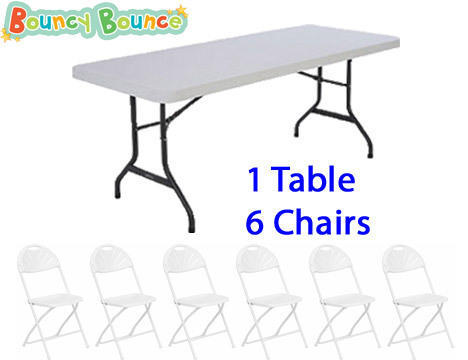 bounce house tables and chairs for rent